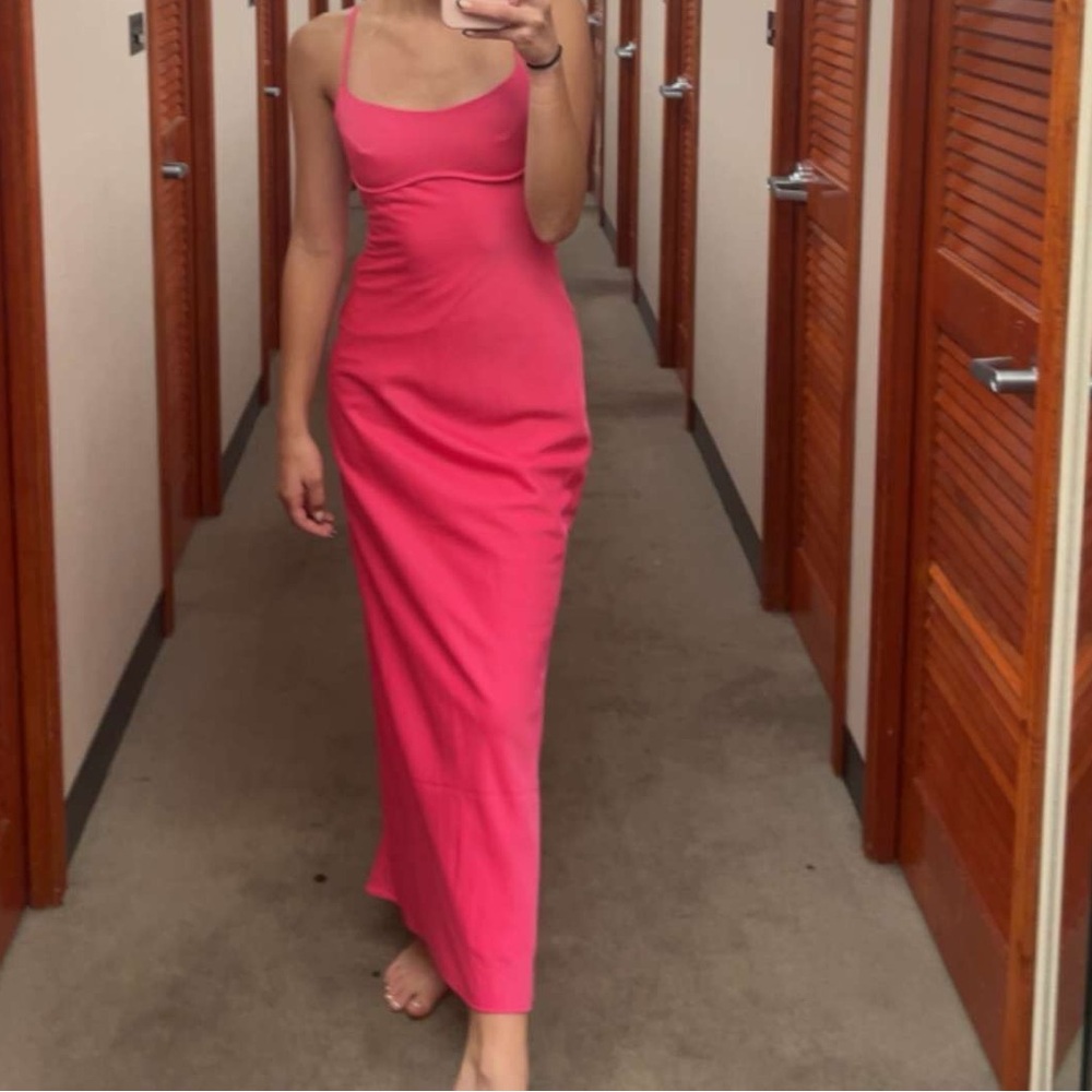 Hot pink maxi dresss